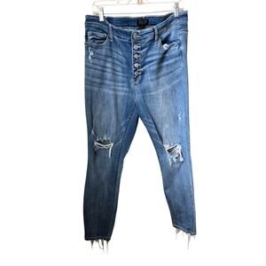 Judy Blue SZ 15 Distressed Jeans STRETCH Slimming Boyfriend Fit